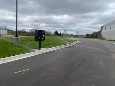 Roadside commercial turf irrigation